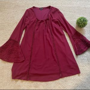 Sequin Hearts Womens Dress Sleeve lace